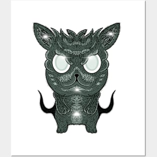 Fierce cat artwork Posters and Art